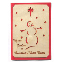 J6019 Lumiukko-joulukortti