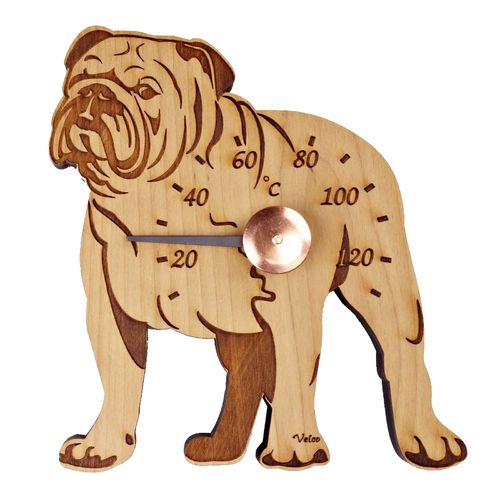 Englische Bulldogge Saunathermometer