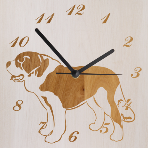 Saint Bernard Dog Clock