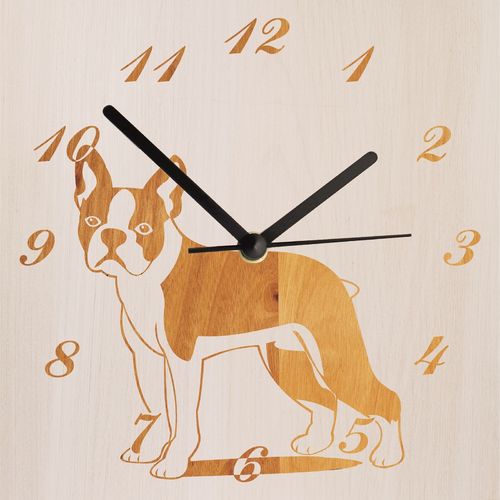 Bostonterrier Clock